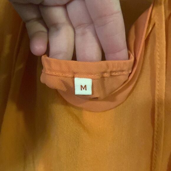 Sundance Women’s Orange Flowy Silk Blouse Size Medium NWOT - Picture 7 of 11